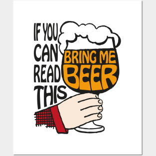 If You Can Read This Bring Me Beer | Beer Lovers | Beer Drinkers | Vintage Style | Posters and Art